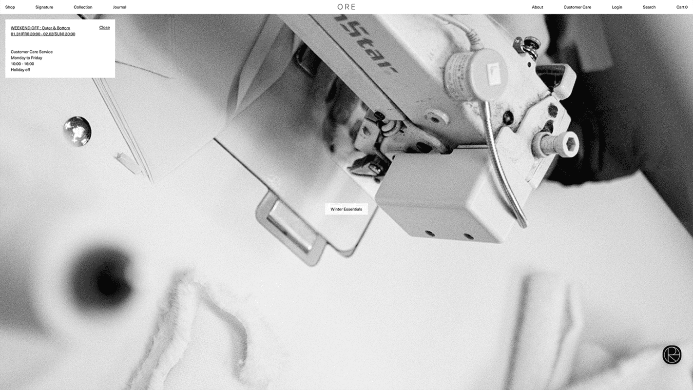 Website Design for ORE